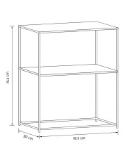 Estantería Kraft II industrial con estantes en roble