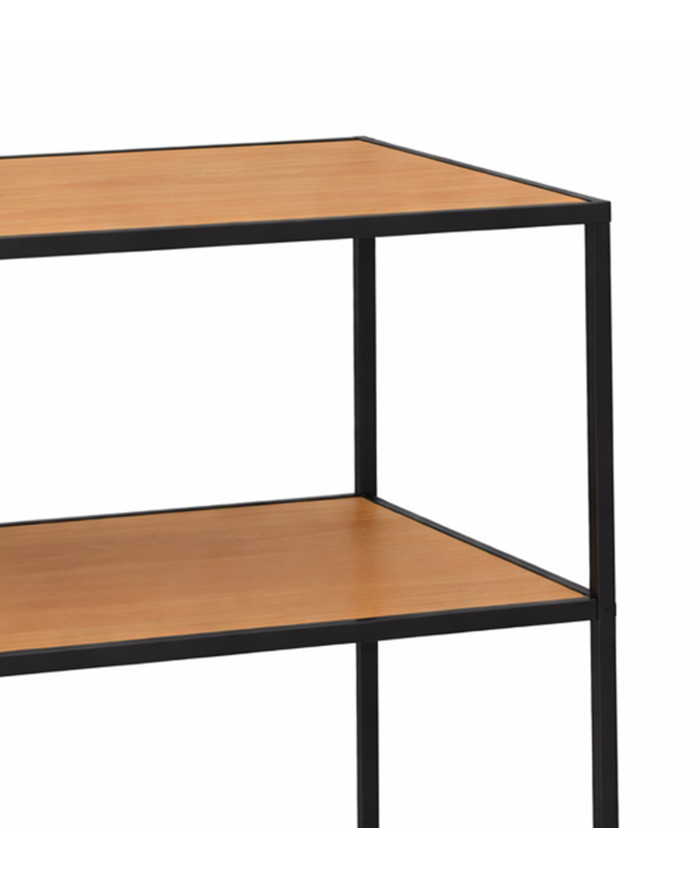 Estantería Kraft II industrial con estantes en roble