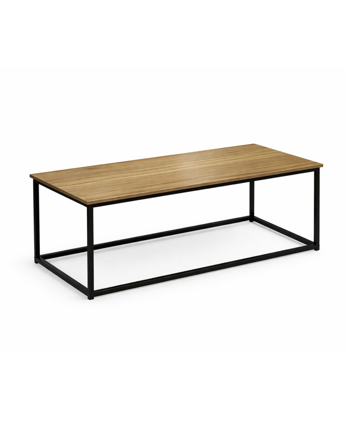 Mesa de centro Kraft roble con patas metálicas