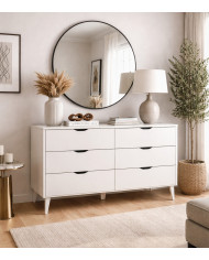 Cómoda Ares 6 cajones con patas