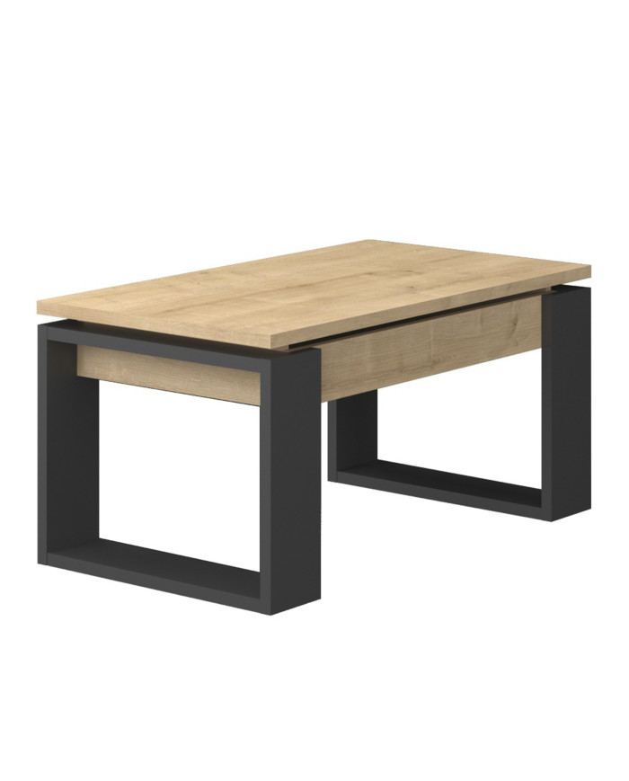 Mesa de centro elevable Rubi con almacenaje