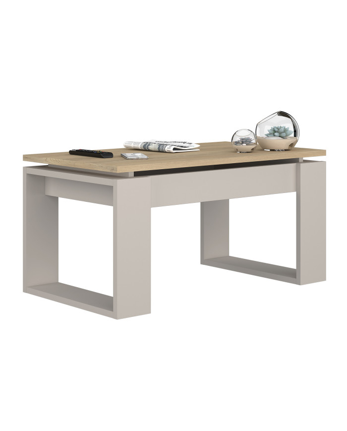 Mesa de centro elevable Rubi II con almacenaje