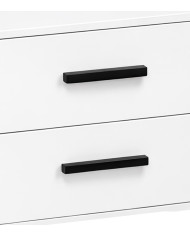 Mesita de noche Savia 2 cajones con patas metálicas