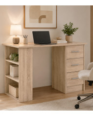 Mesa de escritorio Deski con cajones y estantería
