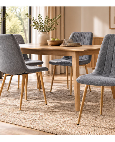 Pack de 4 sillas de comedor tapizadas NADIA