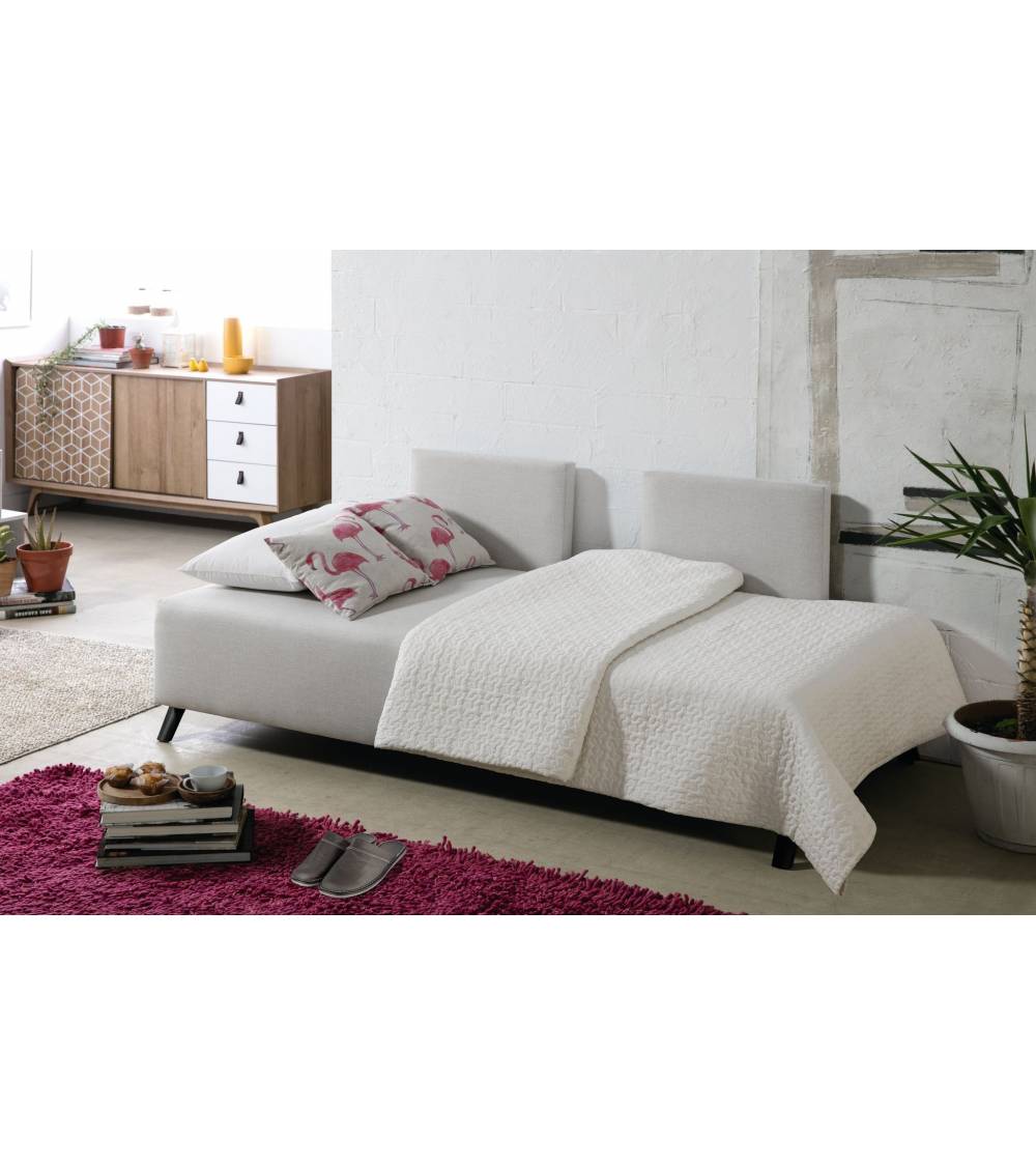 Sofá Cama infantil-juvenil con estampado de flamencos