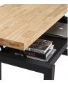 Mesa de centro elevable DAREK, madera industrial