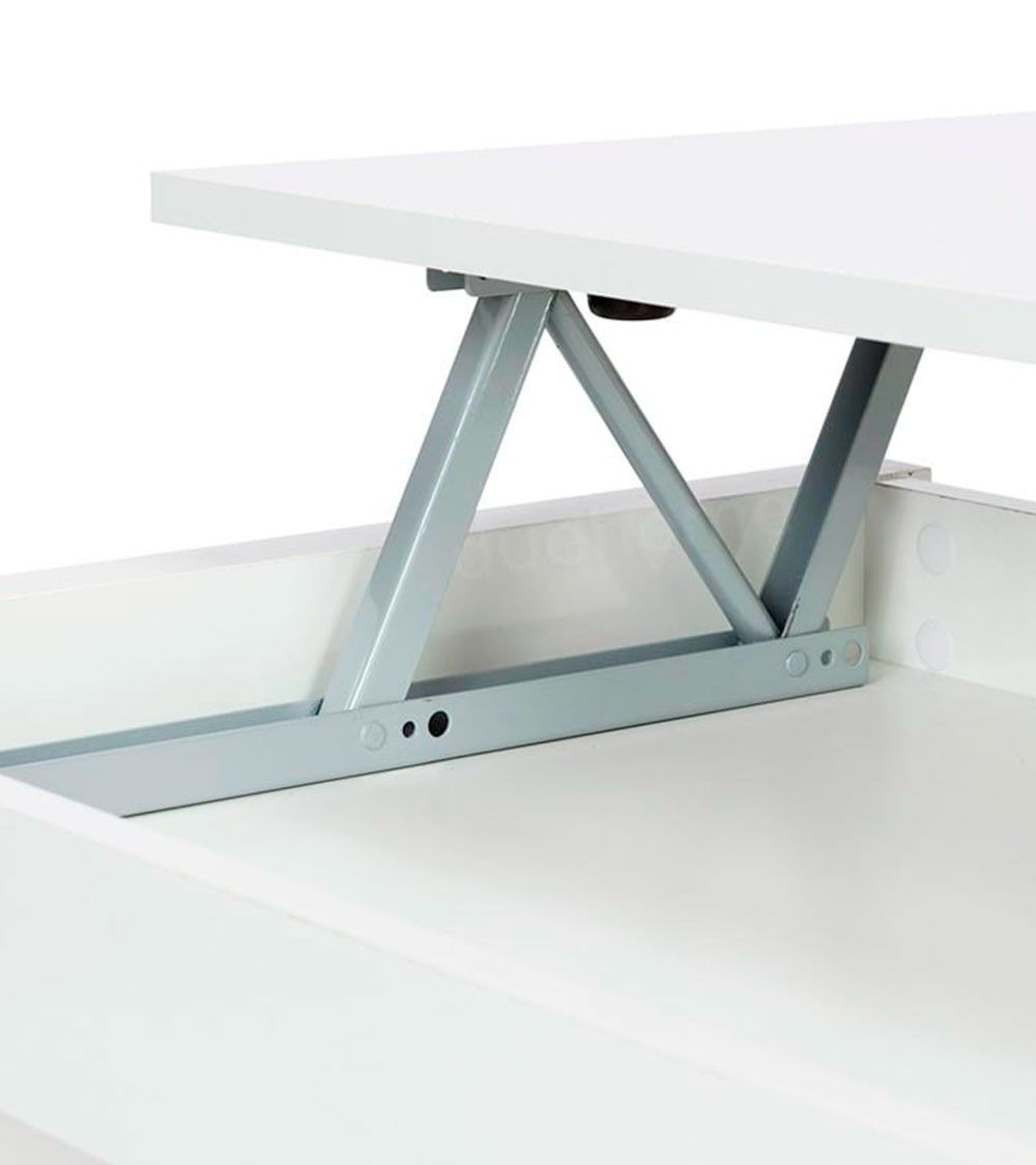 mesa cafe, blanco, roble, centro, elevable, salon, barato, economico,