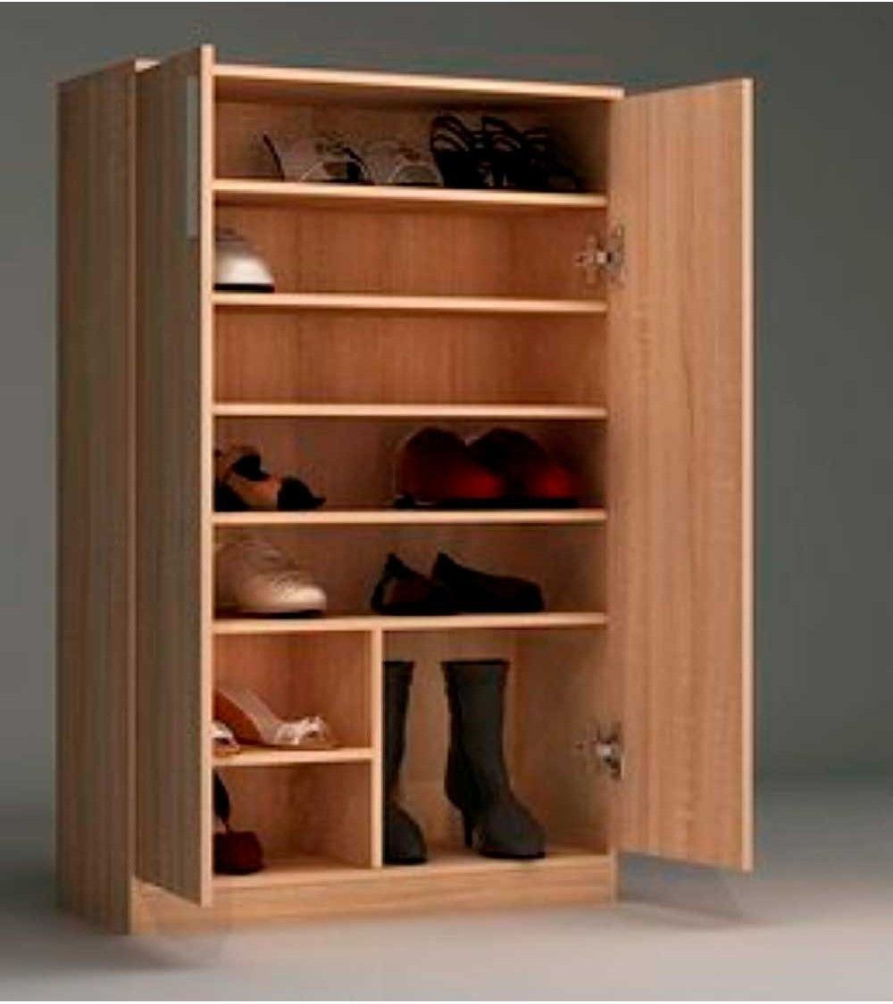 Zapatero CUBE con dos puertas y mucho almacenaje Zapatero CUBE con dos puertas y mucho almacenaje