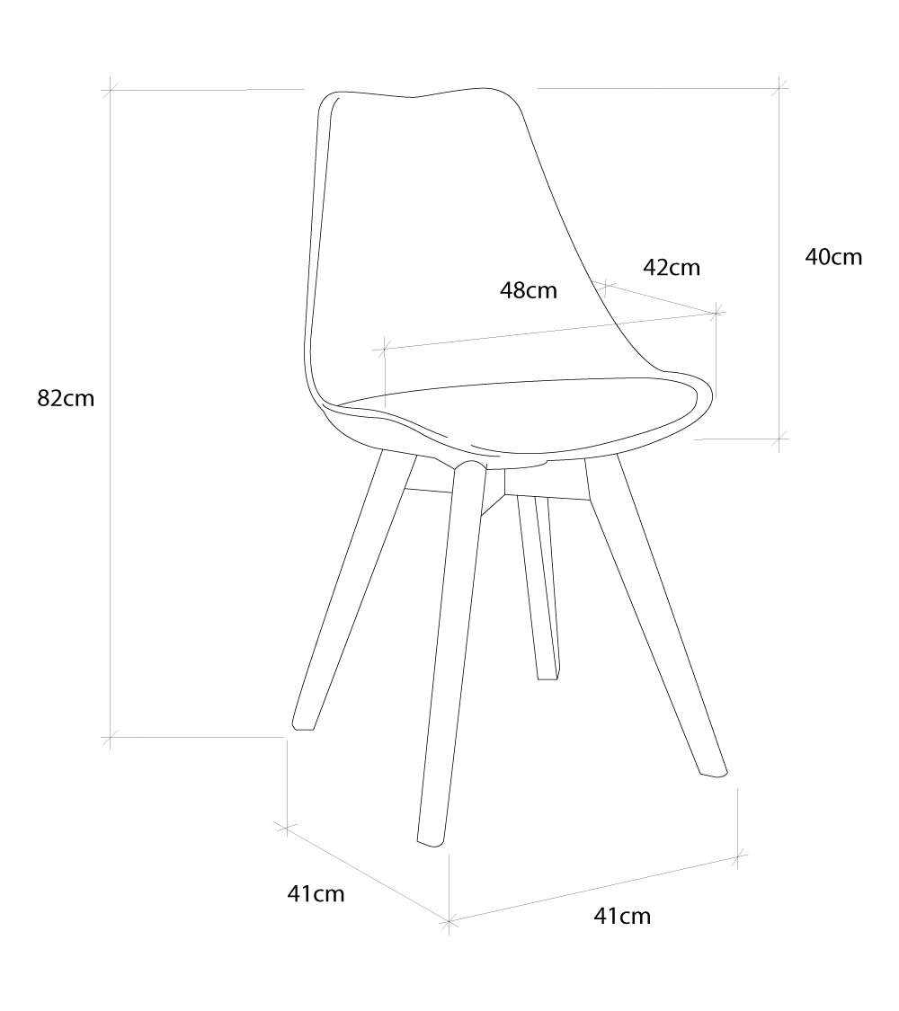 Sillas estilo nórdico baratas, Pack 4 sillas TULIPA - HOME HEAVENLY