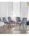 Sillas comedor terciopelo DENMARK - Pack 4 Uds. Sillas comedor terciopelo DENMARK - Pack 4 Uds.