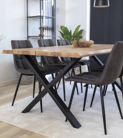 Mesa comedor industrial pata 'X' LINCOLN Mesa comedor industrial pata 'X' LINCOLN