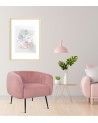 Butaca moderna terciopelo rosa TELMA
