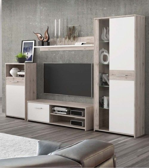 Mueble De Salón Modular Compuesto Por Un Módulo De Mueble Tv Bajo De Una  Puerta, Dos