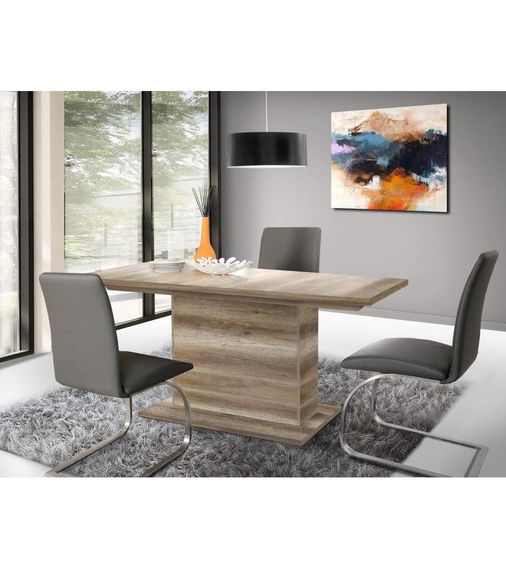 Mesa comedor extensible pata central THEO