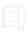 Cómoda 4 cajones blanca CANDY