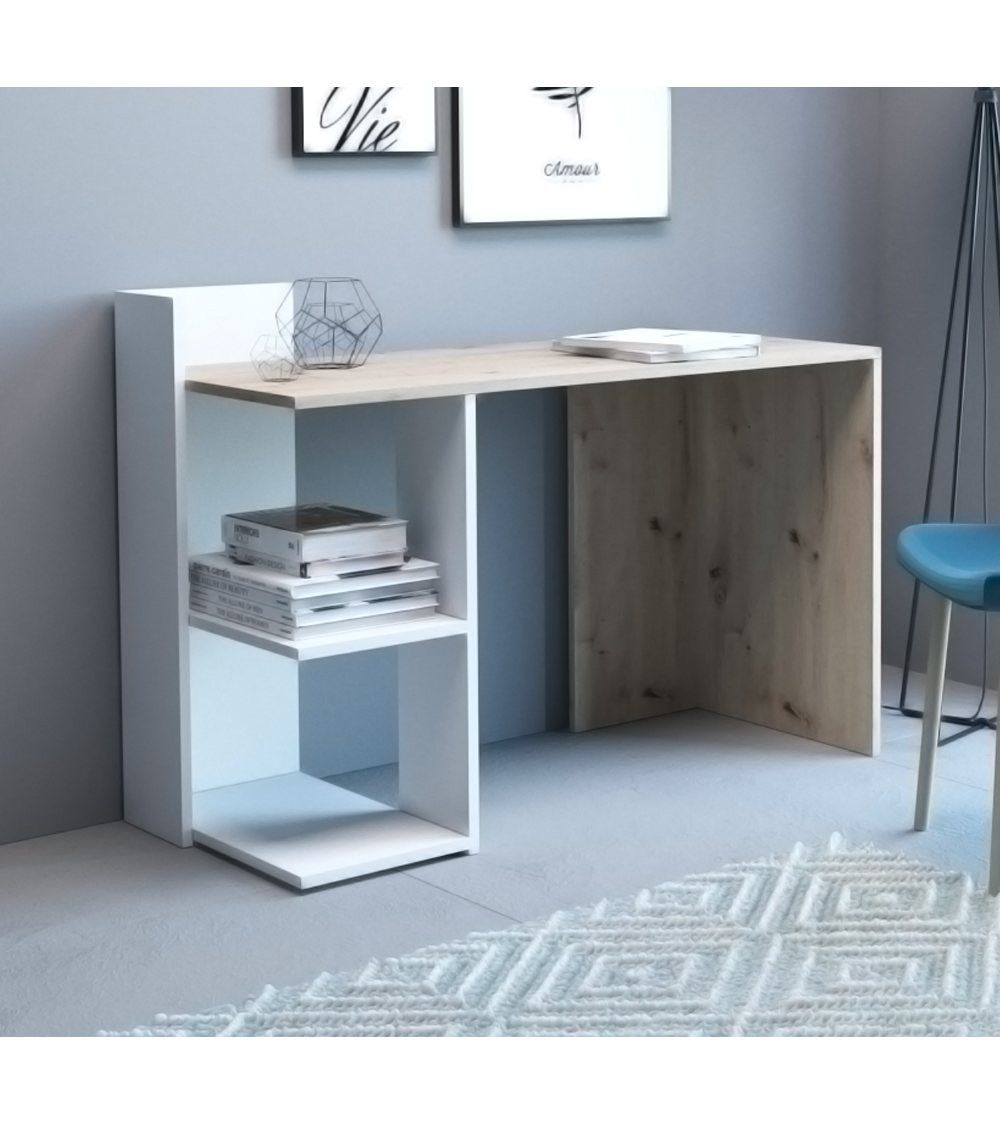 Mesa escritorio industrial con estantería TOKIO II