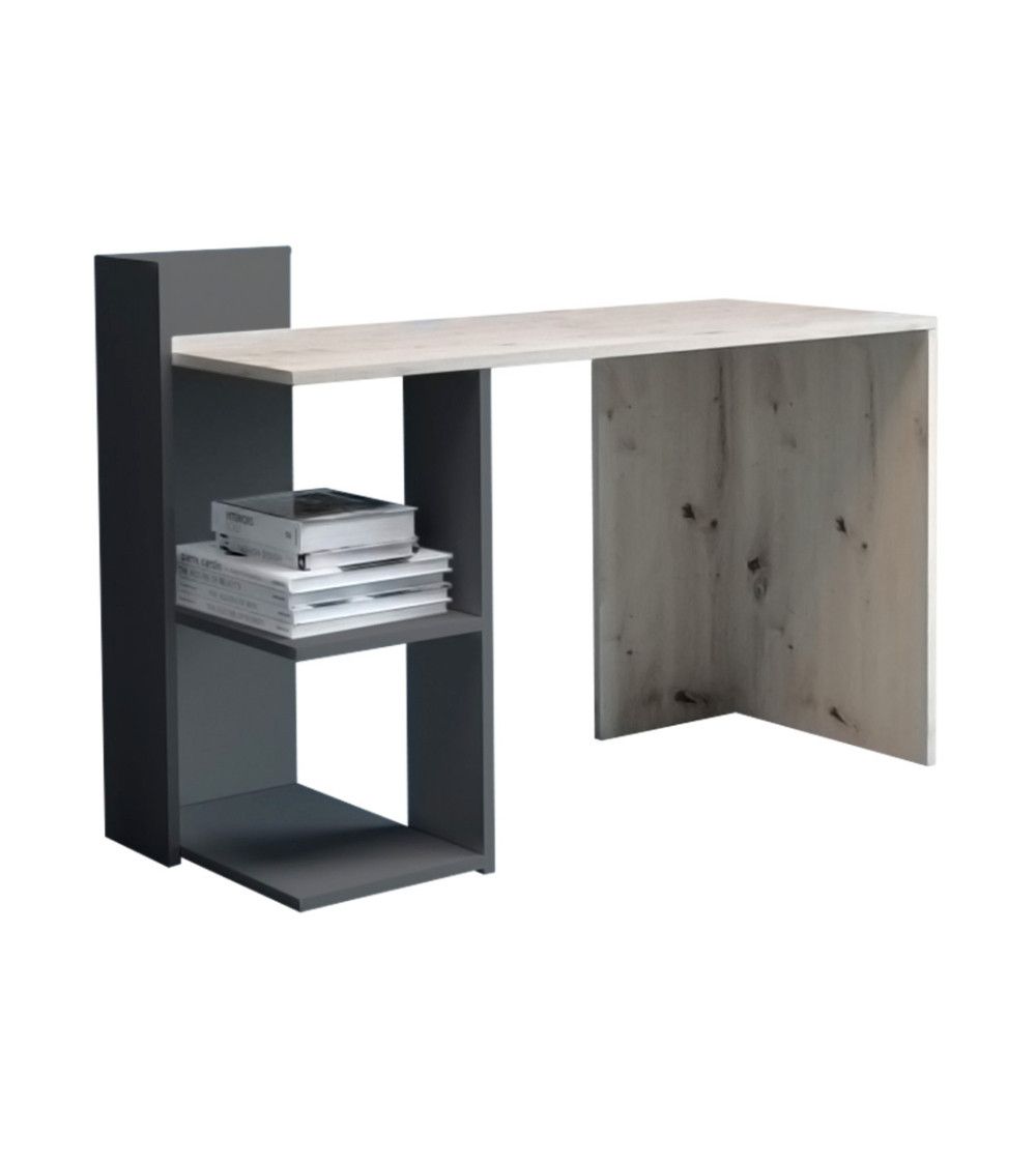 Mesa escritorio industrial con estantería TOKIO II