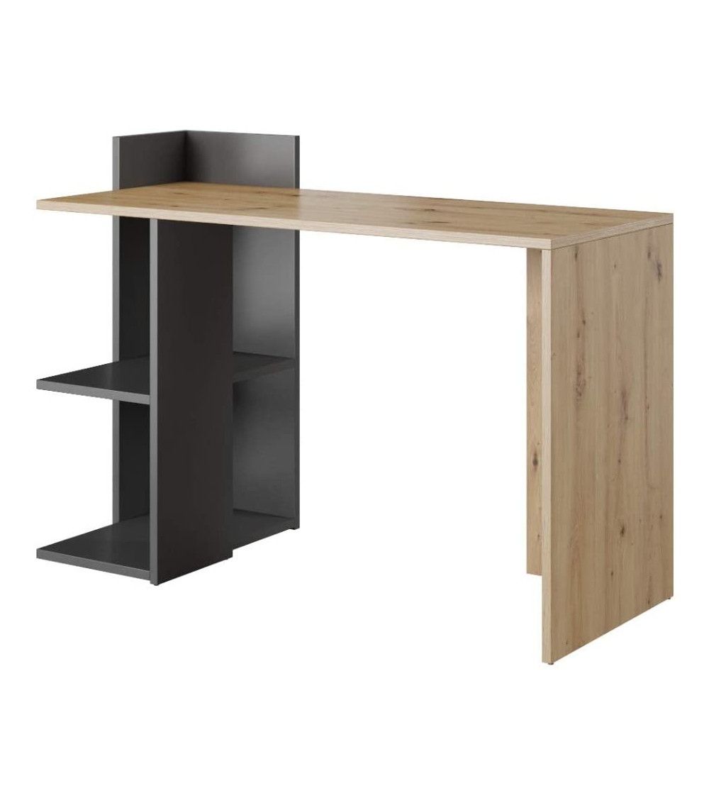 Mesa escritorio industrial con estantería TOKIO II