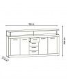 Mueble aparador LUANA 4 puertas 4 cajones Mueble aparador LUANA 4 puertas 4 cajones