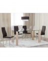 Mesa comedor rectangular cristal CANNES