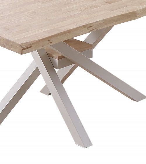 Mesa comedor industrial GAEL patas metal cruzadas