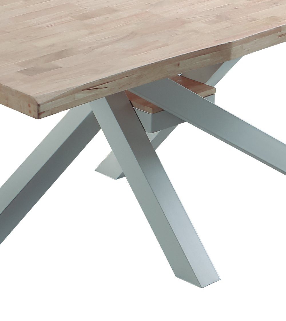 Mesa comedor industrial GAEL patas metal cruzadas