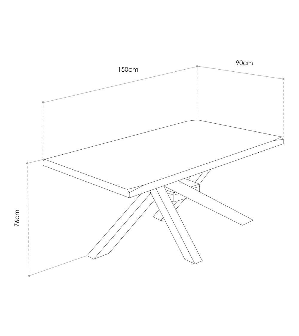 Mesa comedor industrial GAEL patas metal cruzadas Mesa comedor industrial GAEL patas metal cruzadas
