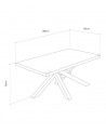 Mesa comedor industrial GAEL patas metal cruzadas Mesa comedor industrial GAEL patas metal cruzadas