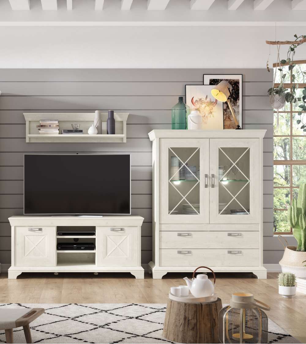 Vitrina doble de salón-comedor KAREN Vitrina doble de salón-comedor KAREN