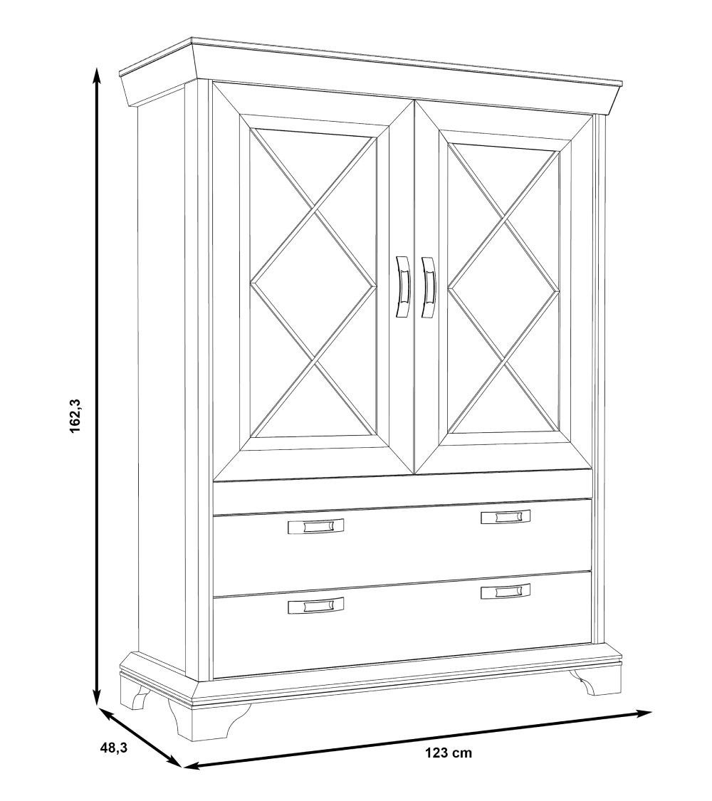 Vitrina doble de salón-comedor KAREN Vitrina doble de salón-comedor KAREN