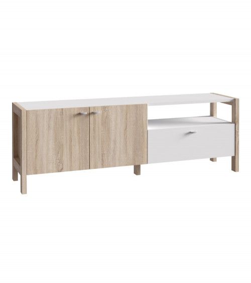 Home Heavenly® - Mueble salón Modular Bosco de 230 cm. Conjunto Completo  Mueble TV + 2 vitrinas + Estante (Krenata-Blanco) : : Hogar y  cocina