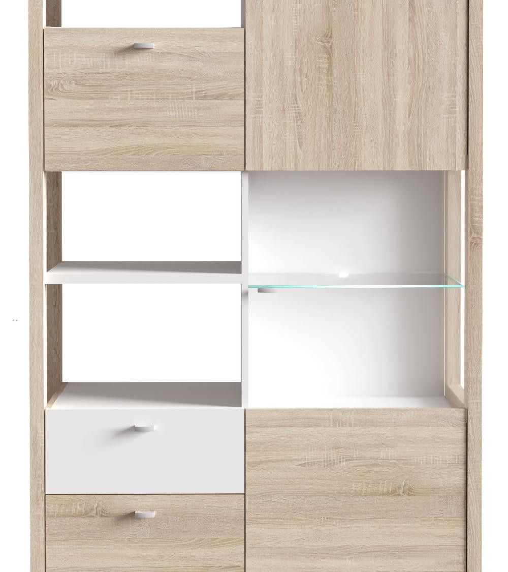 Vitrina doble alta BJORN estilo nórdico