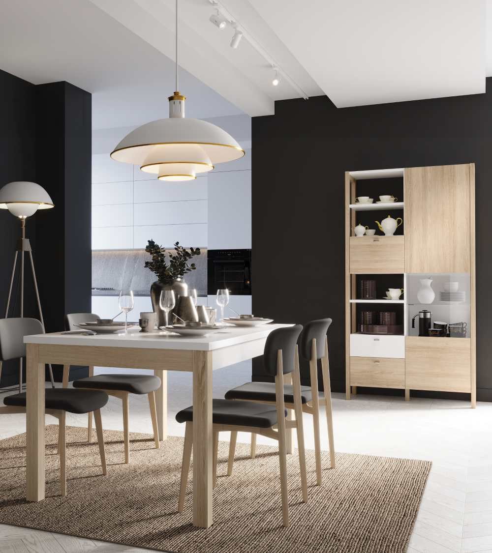 Vitrina doble alta BJORN estilo nórdico