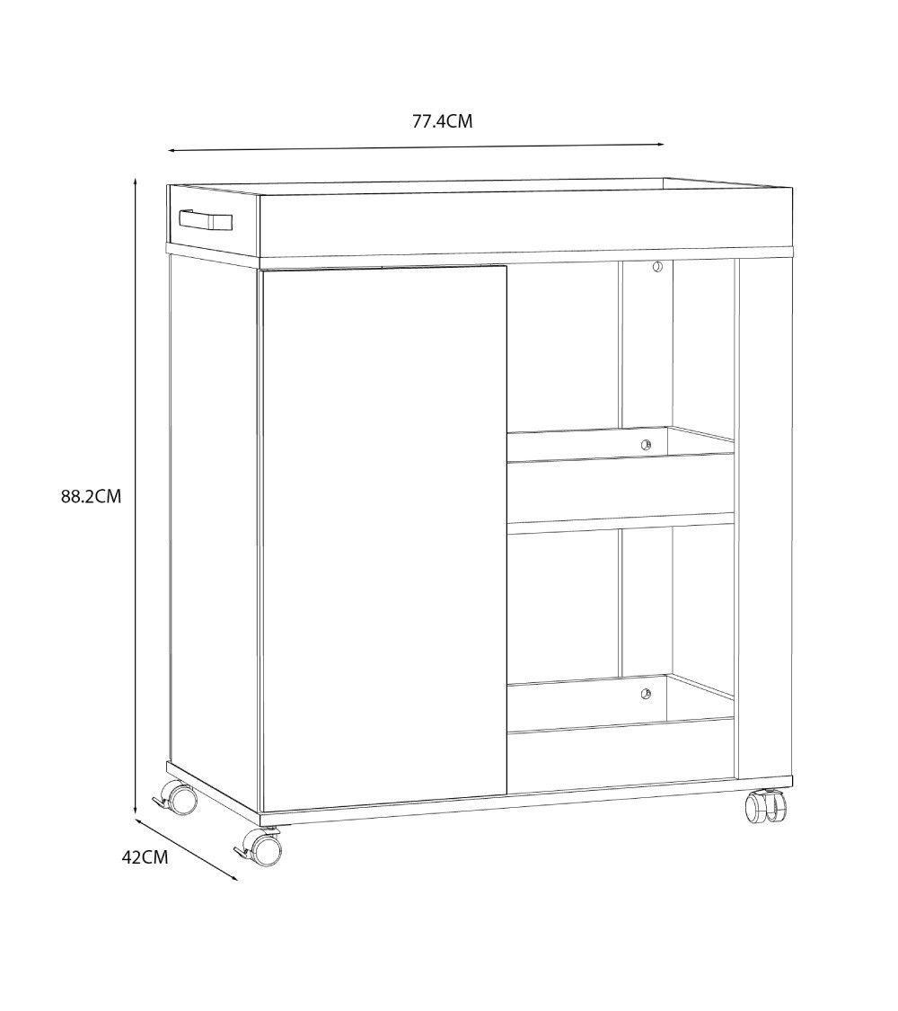 Mueble bar con ruedas RONY Mueble bar con ruedas RONY