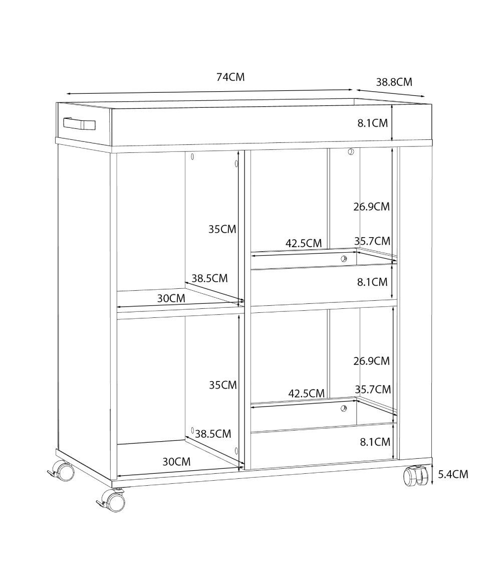 Mueble bar con ruedas RONY Mueble bar con ruedas RONY