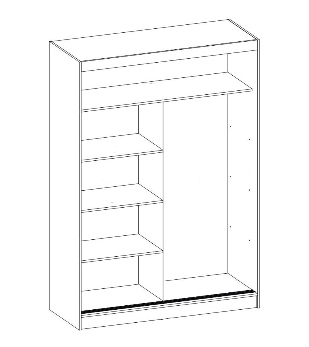Armario 2 puertas correderas 150 cm JANGO