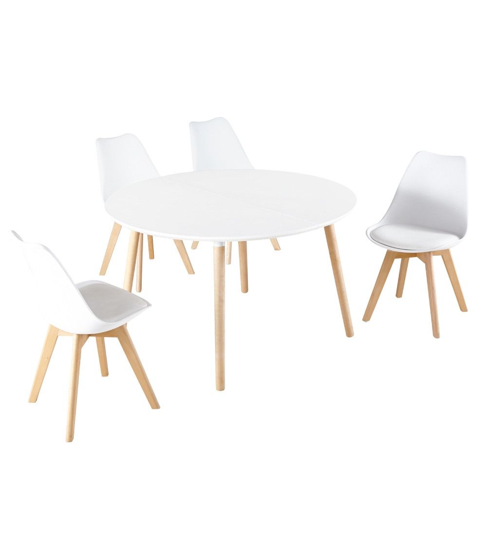 Mesa comedor redonda extensible NÓRDICA Mesa comedor redonda extensible NÓRDICA
