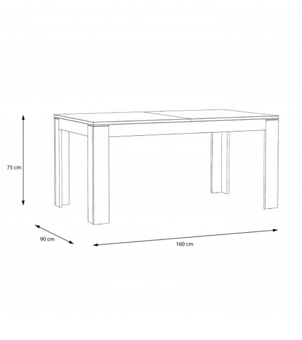 Mesa comedor extensible blanca SNOW