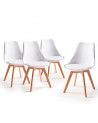 Pack de 4 sillas de comedor o cocina TULIPA