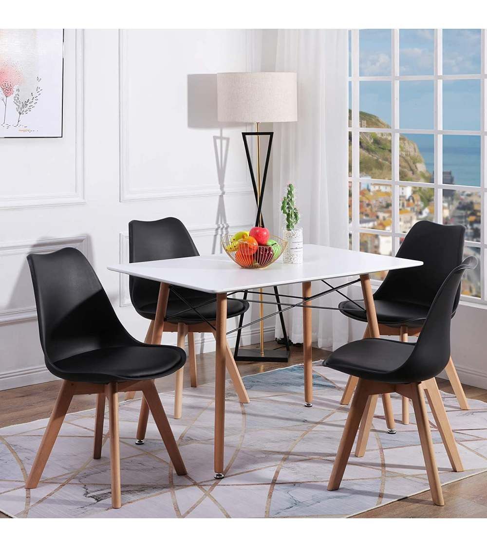 Pack de 4 sillas de comedor o cocina TULIPA