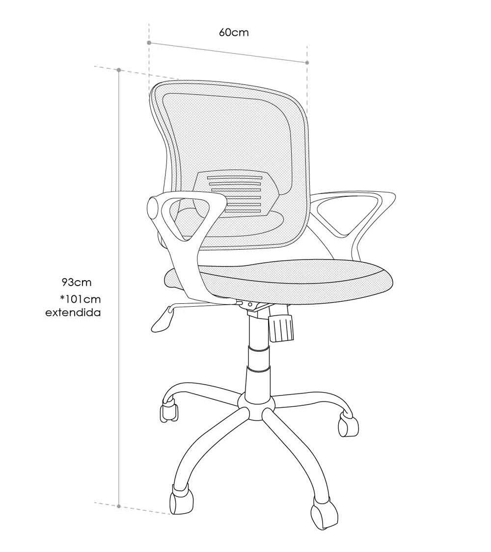 Silla escritorio BRUNA, giratoria, regulable Silla escritorio BRUNA, giratoria, regulable