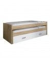 Cama compacta CHASE con cama extra + 2 cajones