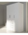 Armario ropero CUBE 3 puertas + 3 cajones