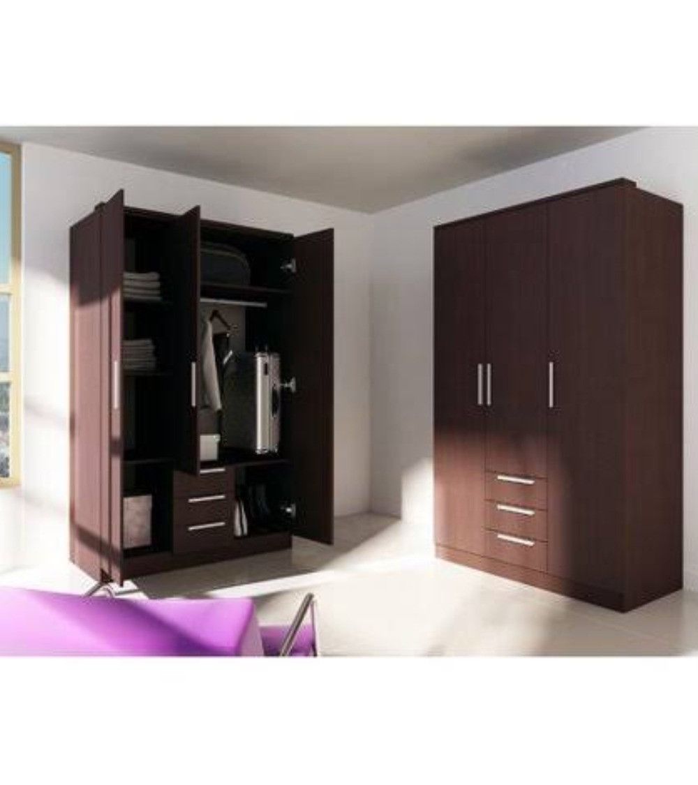 Armario ropero CUBE 3 puertas + 3 cajones