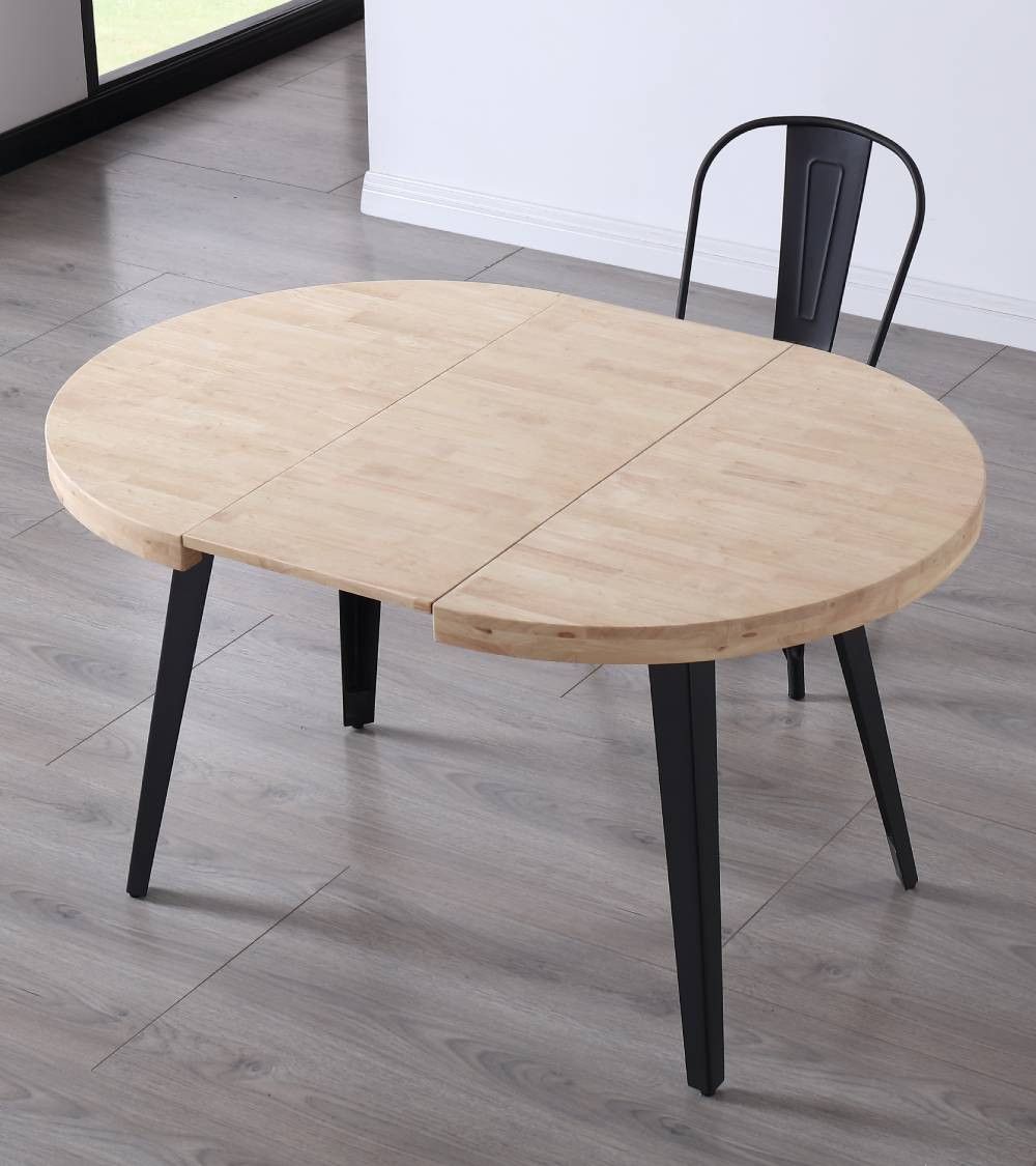 Mesa comedor redonda extensible industrial SKADI Mesa comedor redonda extensible industrial SKADI