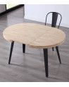 Mesa comedor redonda extensible industrial SKADI Mesa comedor redonda extensible industrial SKADI