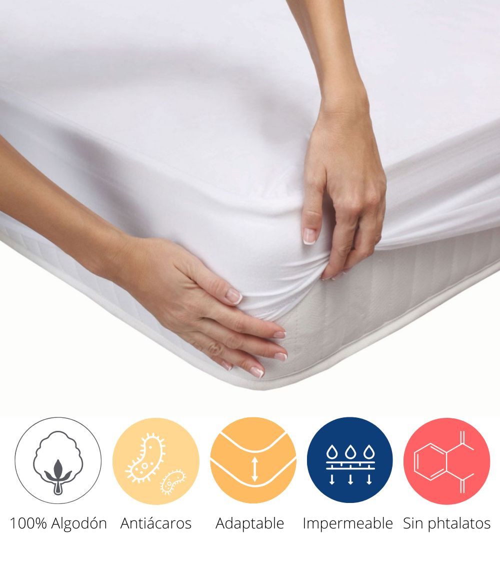 Protector de Colchón VENT - Impermeable Transpirable Antibacterias Protector de Colchón VENT - Impermeable Transpirable Antibacterias
