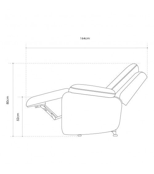 Sillón Relax Reclinable REIMON, apertura por palanca