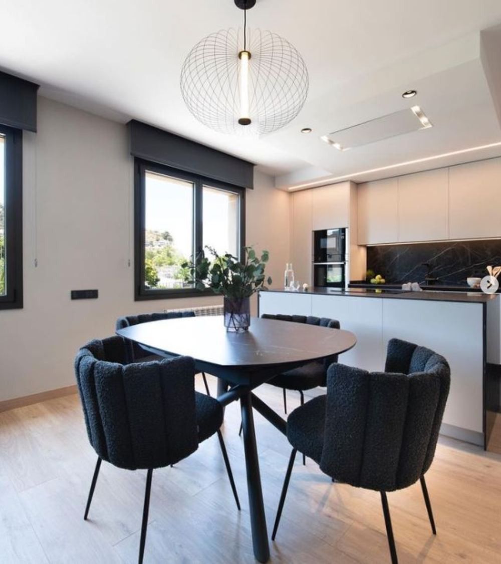 Pack de 4 sillas de comedor de borreguito NERTA